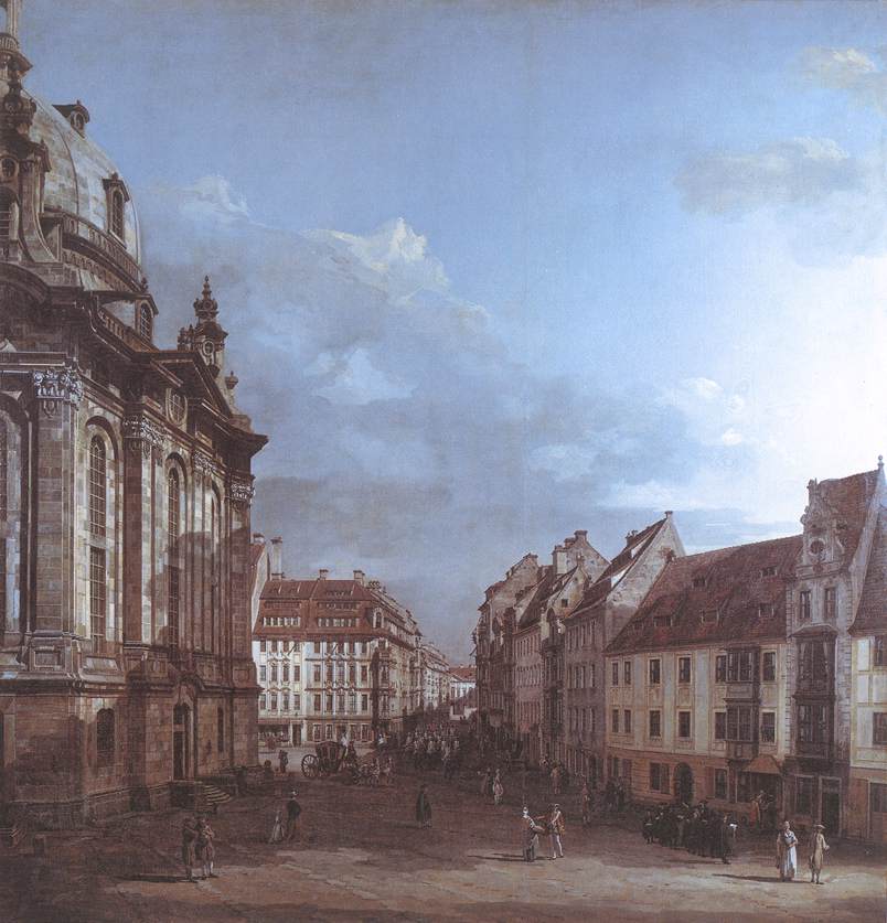 Dresde, Frauenkirche e Rampische Gasse