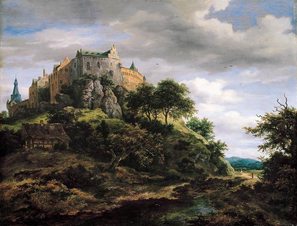 Widok zamku Bentheim z północnego zachodu