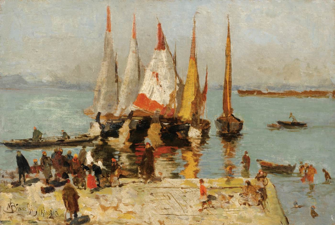 Bateaux dans le lagon de Venise