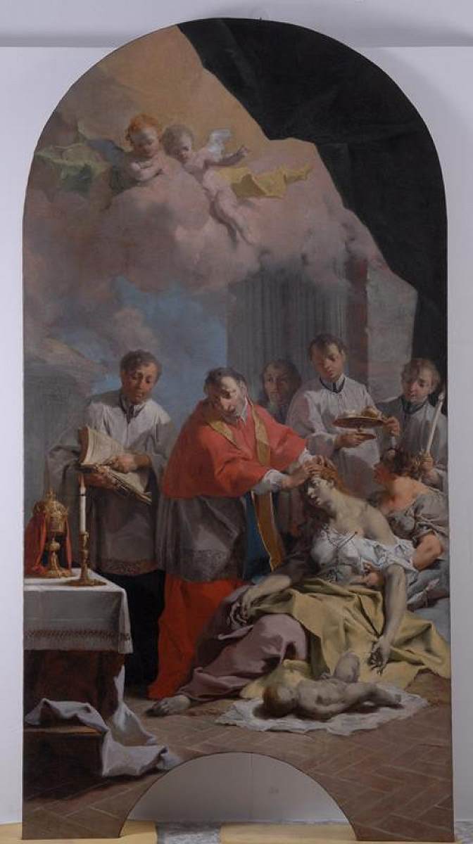 San Carlos Borromeo sert ceux infectés par la peste