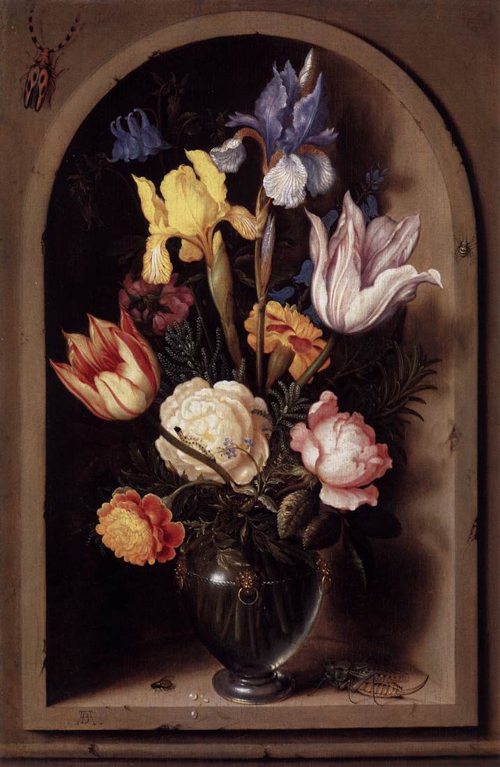 Bouquet of Flowers in a Niche