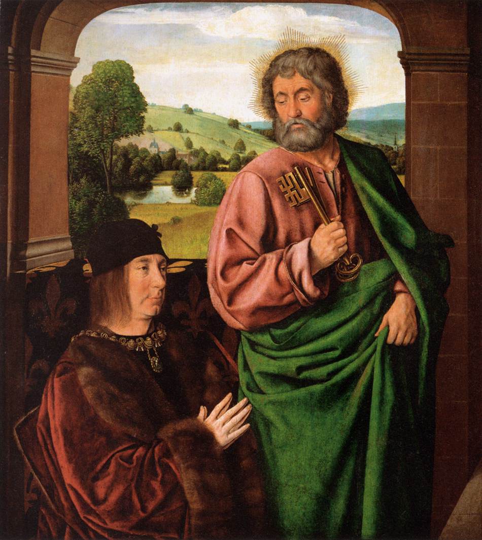 Pierre II, Duc de Bourbon, Presented By Saint Peter