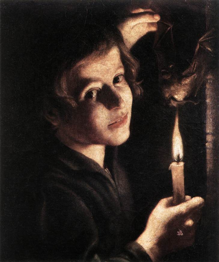 Boy Singing the Wings of a Bat