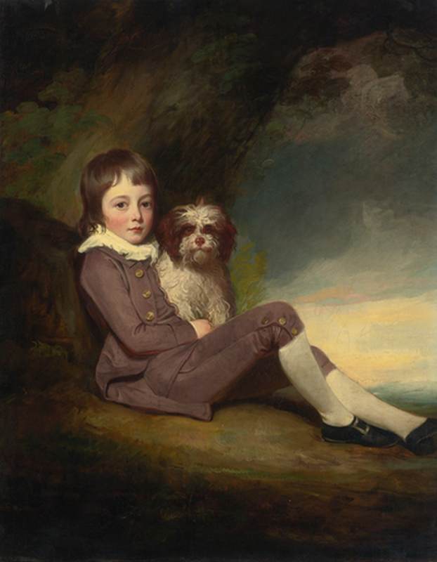 Retrato de Jorge, Lord Brooke, con un Perro