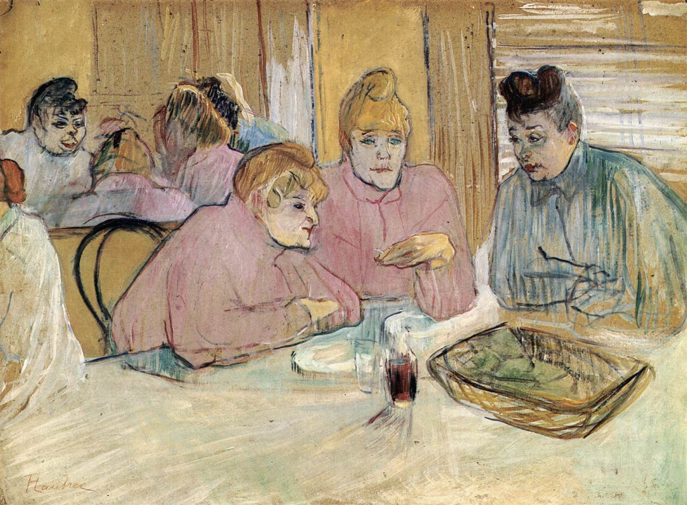 Mesdames dans la salle à manger bordel