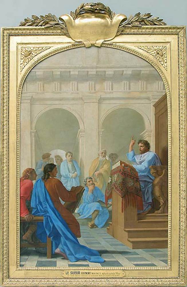 San Bruno insegnando teologia nelle scuole Reims