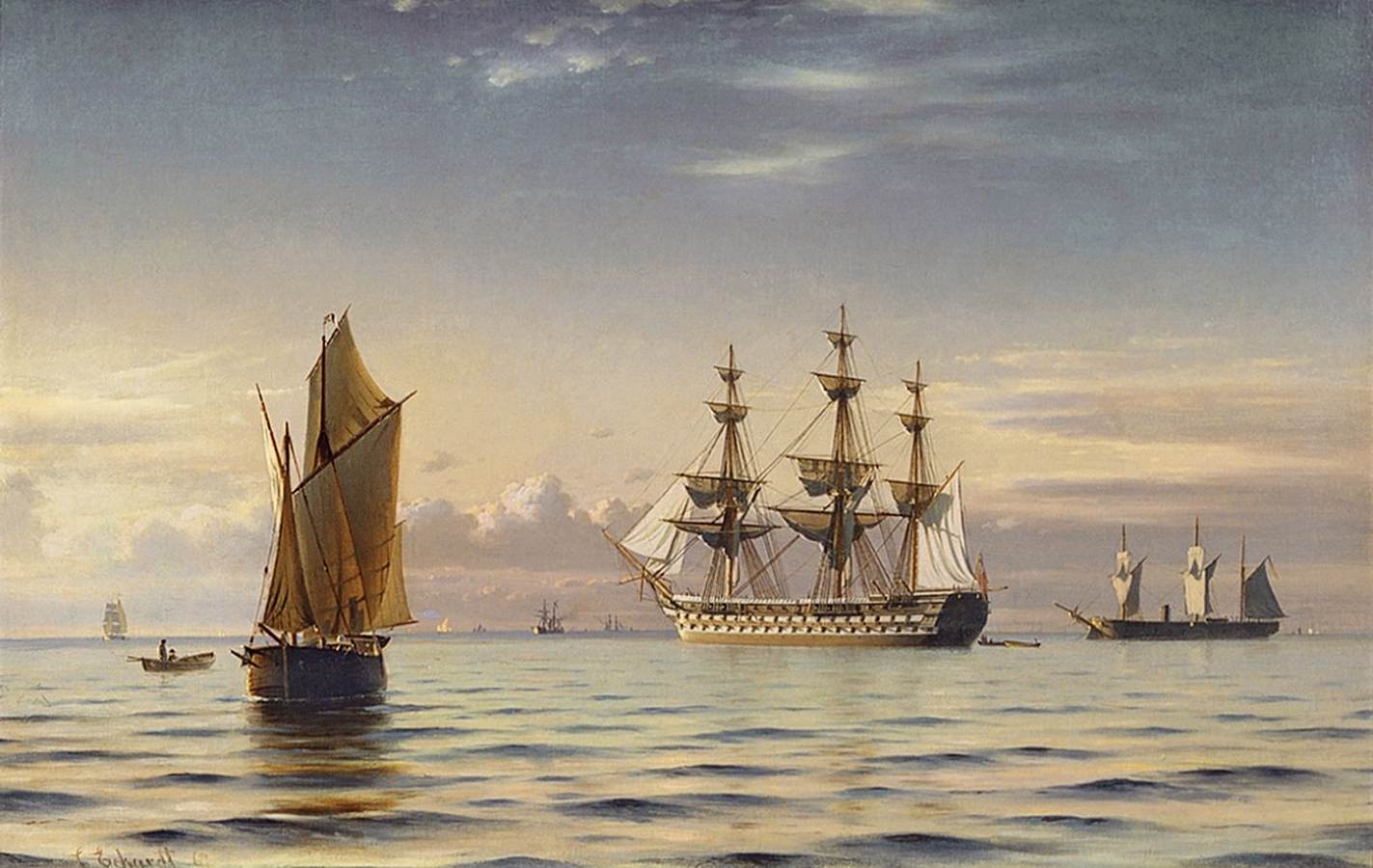 A Frigate, Calm Seas