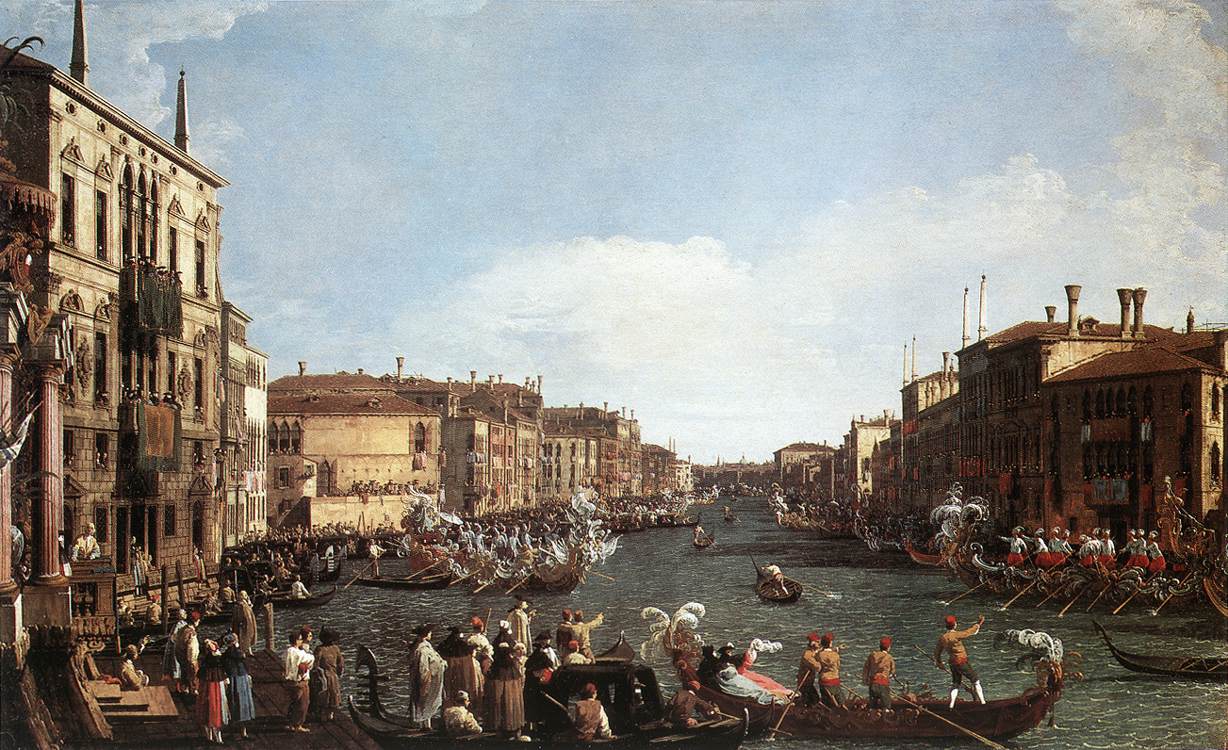Eine Regatta auf dem großen Kanal