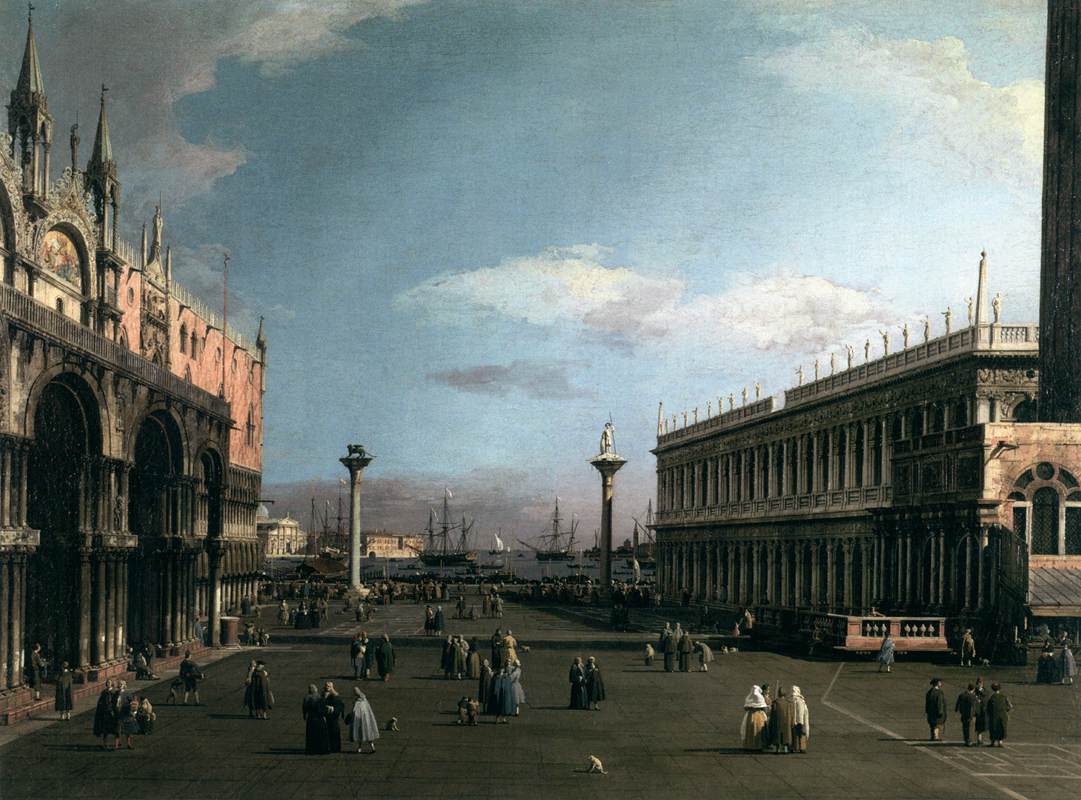 Piazza San Marco e La Piazzetta, olhando para o sul