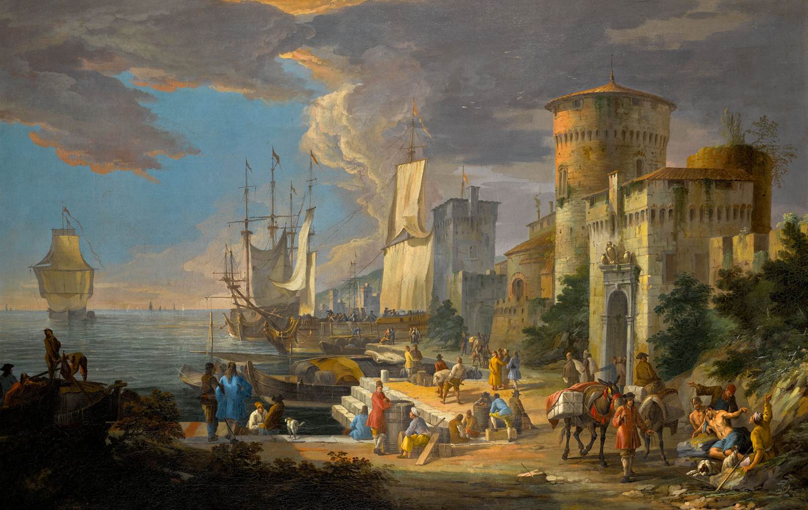 A Mediterranean Harbor Scene