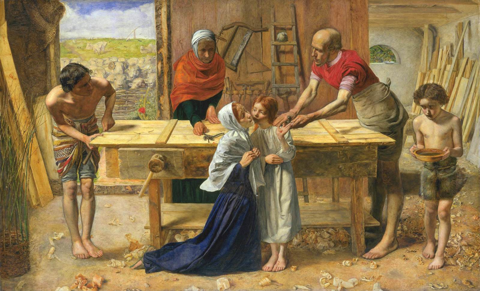 Christ dans la maison de ses parents ou la boutique de charpentier