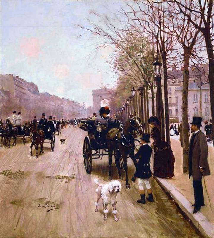 Carruagens nos Champs-Elysées