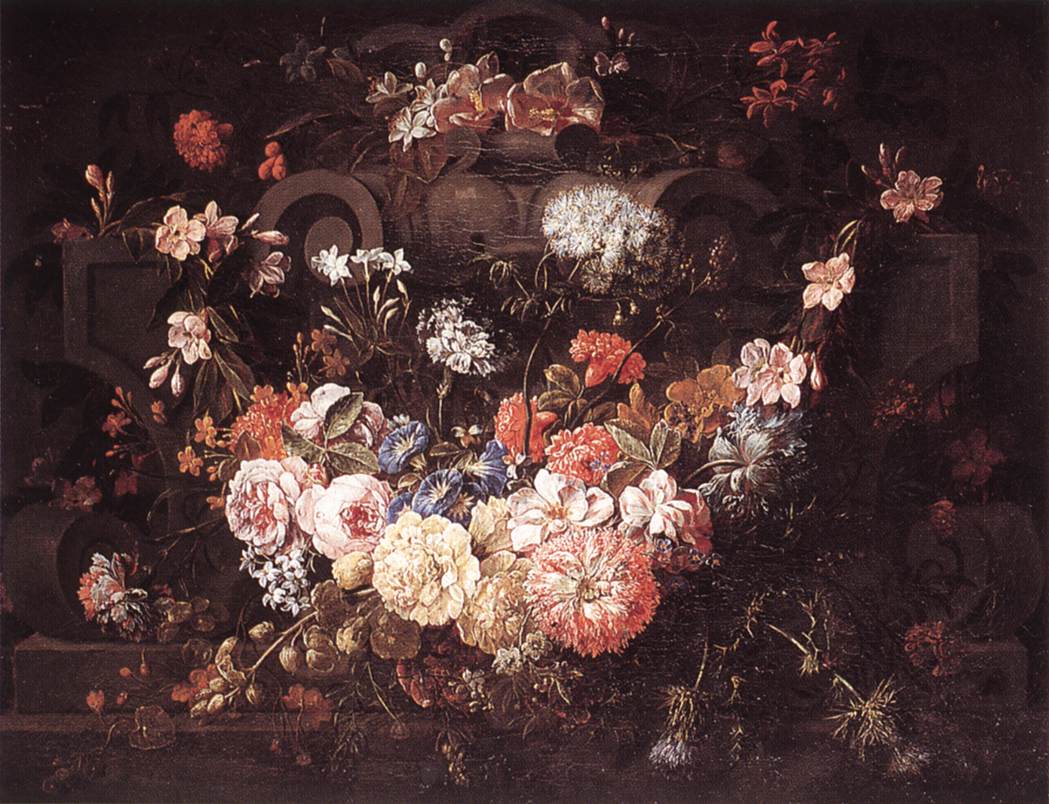 Patrone mit Blumen