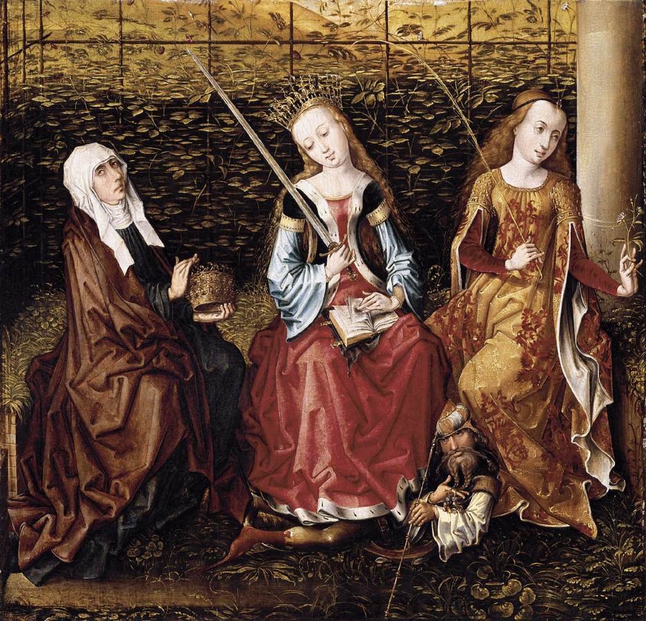 Santa Catalina de Alejandría mit Santa Isabel de Ungarn und Dorotea