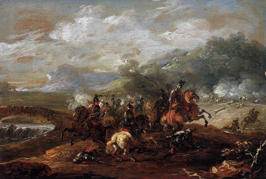 Cavalry Battle Between Christians and Turks