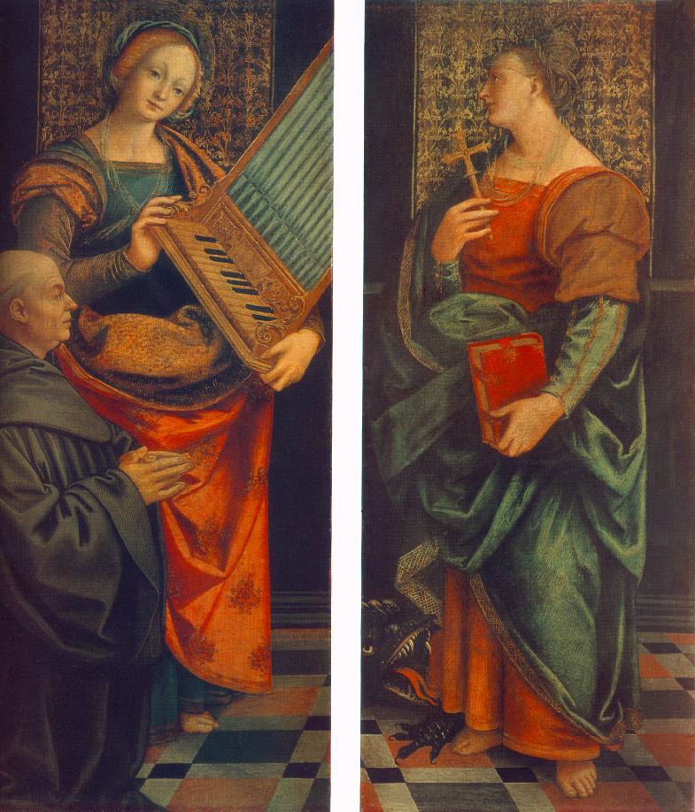 Santa Cecília com o Doador e Santa Margarida