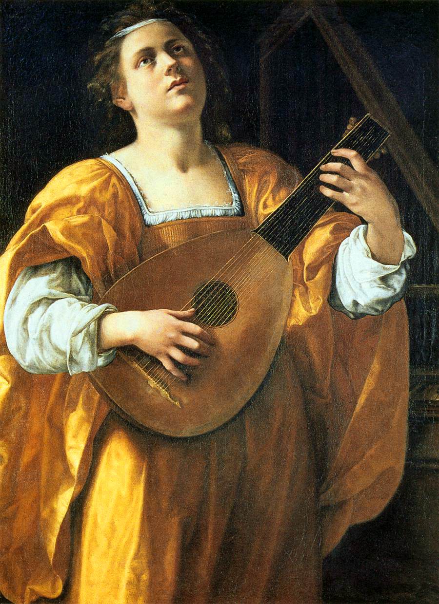 Santa Cecilia spielt eine Laute