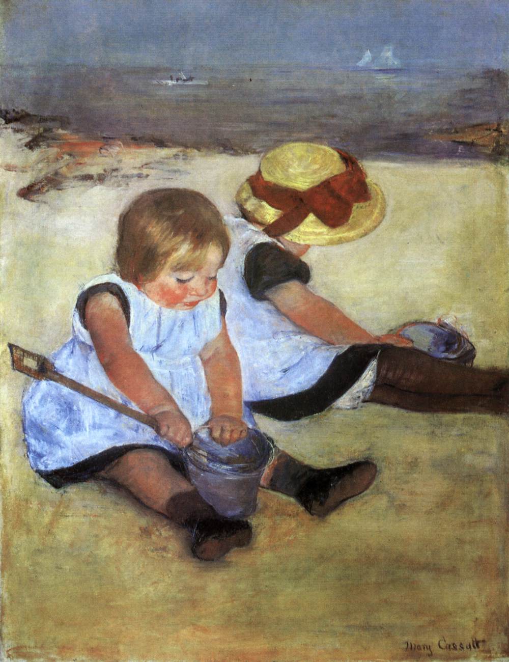 Barn på stranden