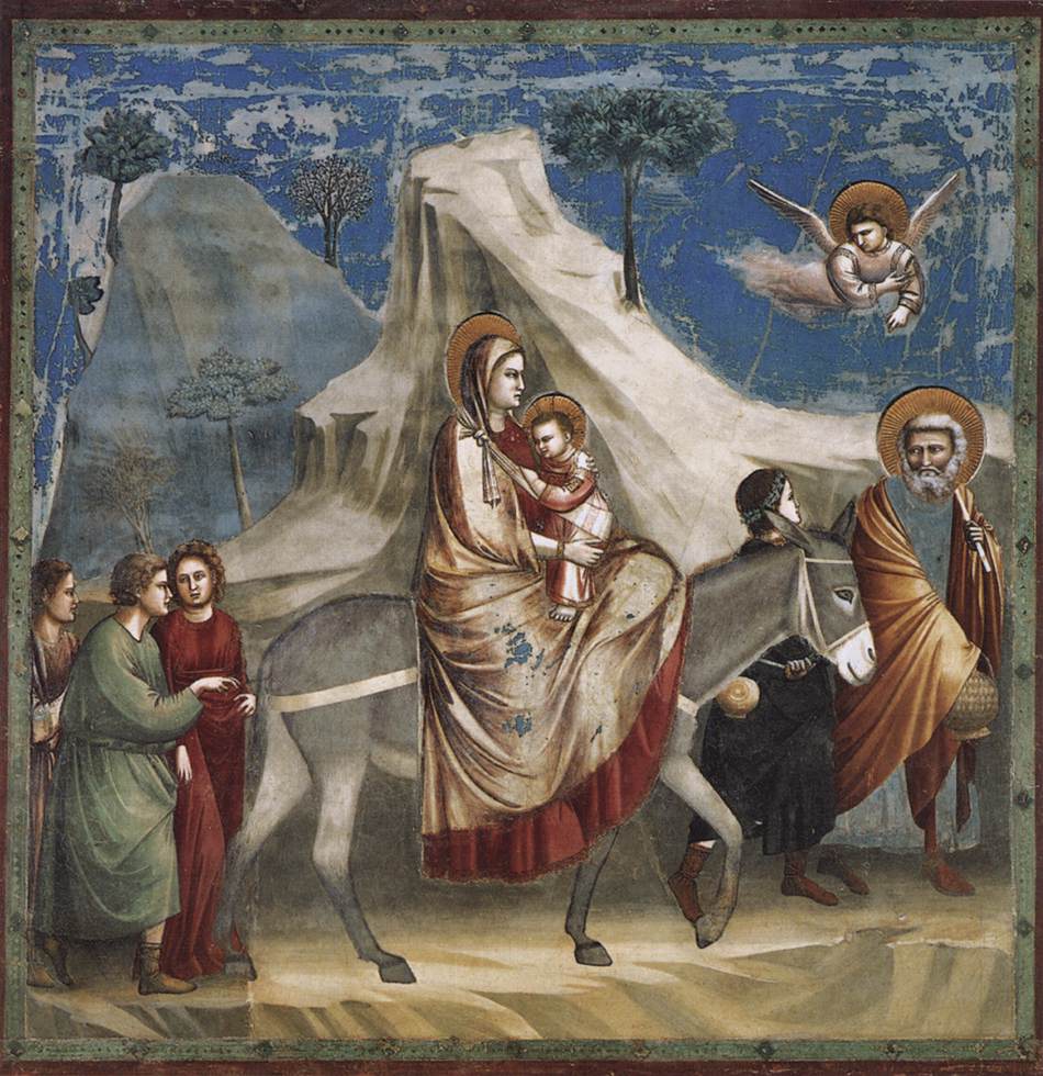 No 20 Szenen des Lebens Christi: 4 sind nach Ägypten geflohen (vor der Wiederherstellung)