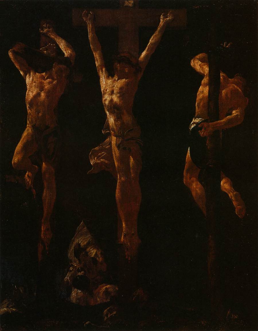 Cristo Crucificado Entre Los Dos Ladrones