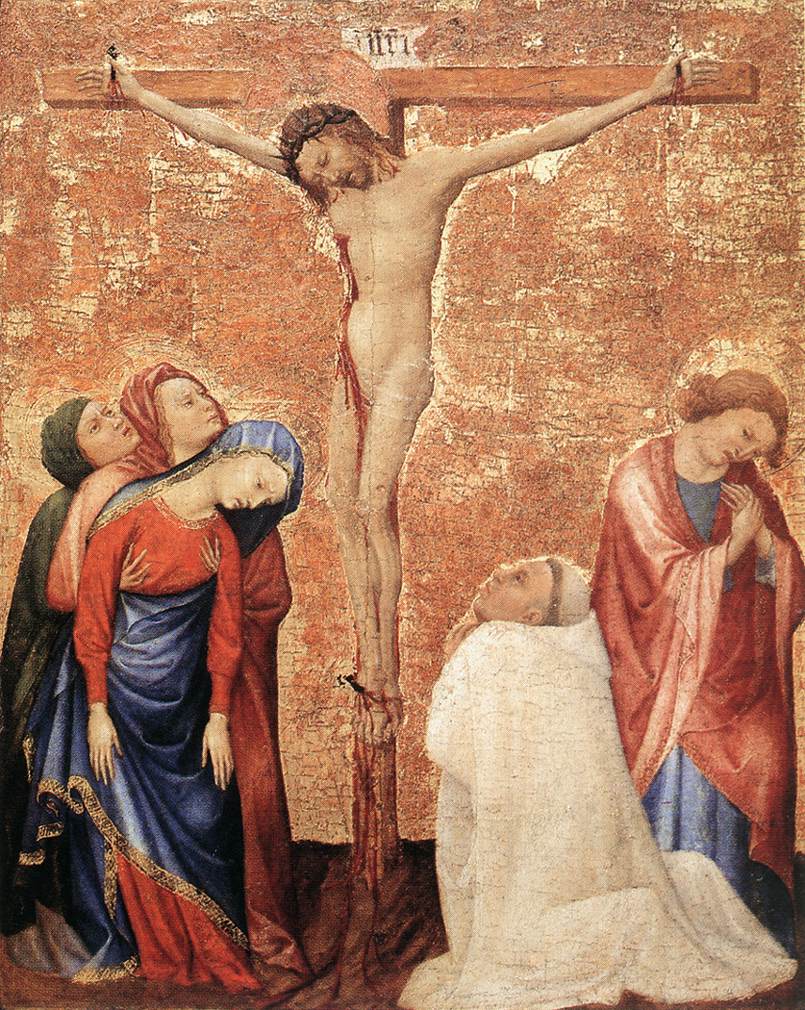 Christ on the Cross with a Carthusian Monk