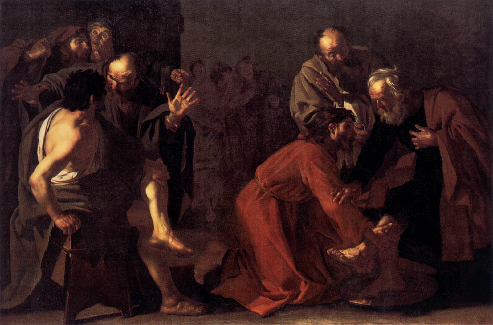 Christus waschen die Füße der Apostel