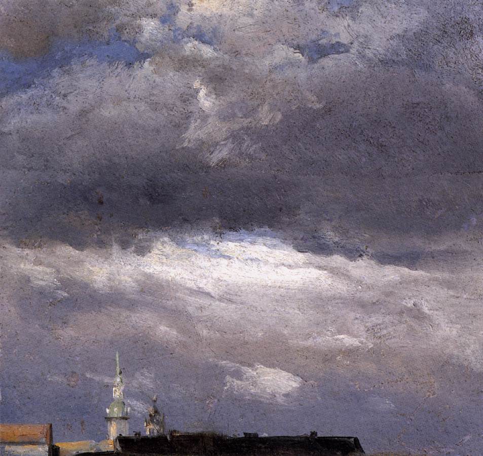 Studieren in der Wolke, Donnerwolken am Palastenturm in Dresde