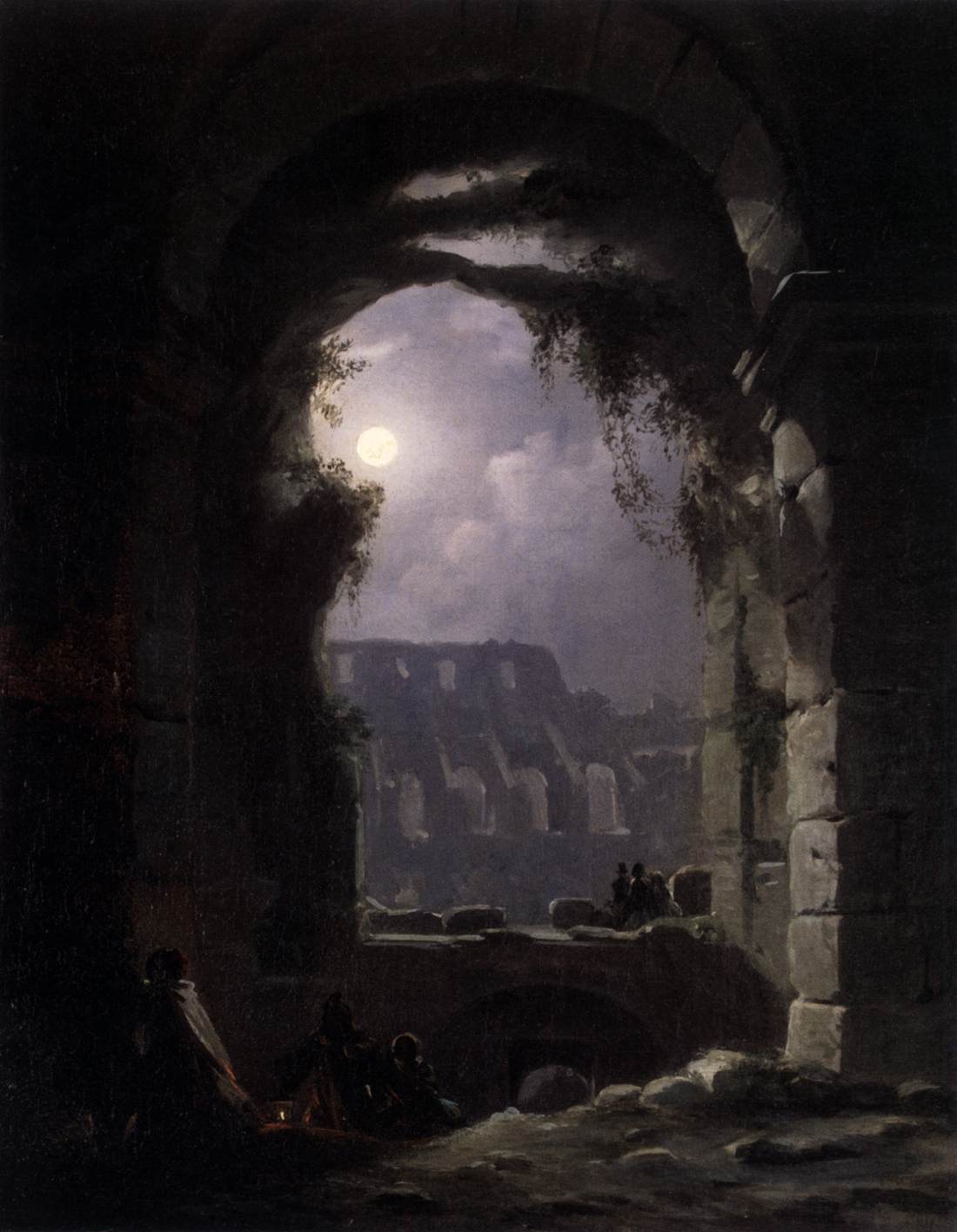 Vista do Coliseu à noite