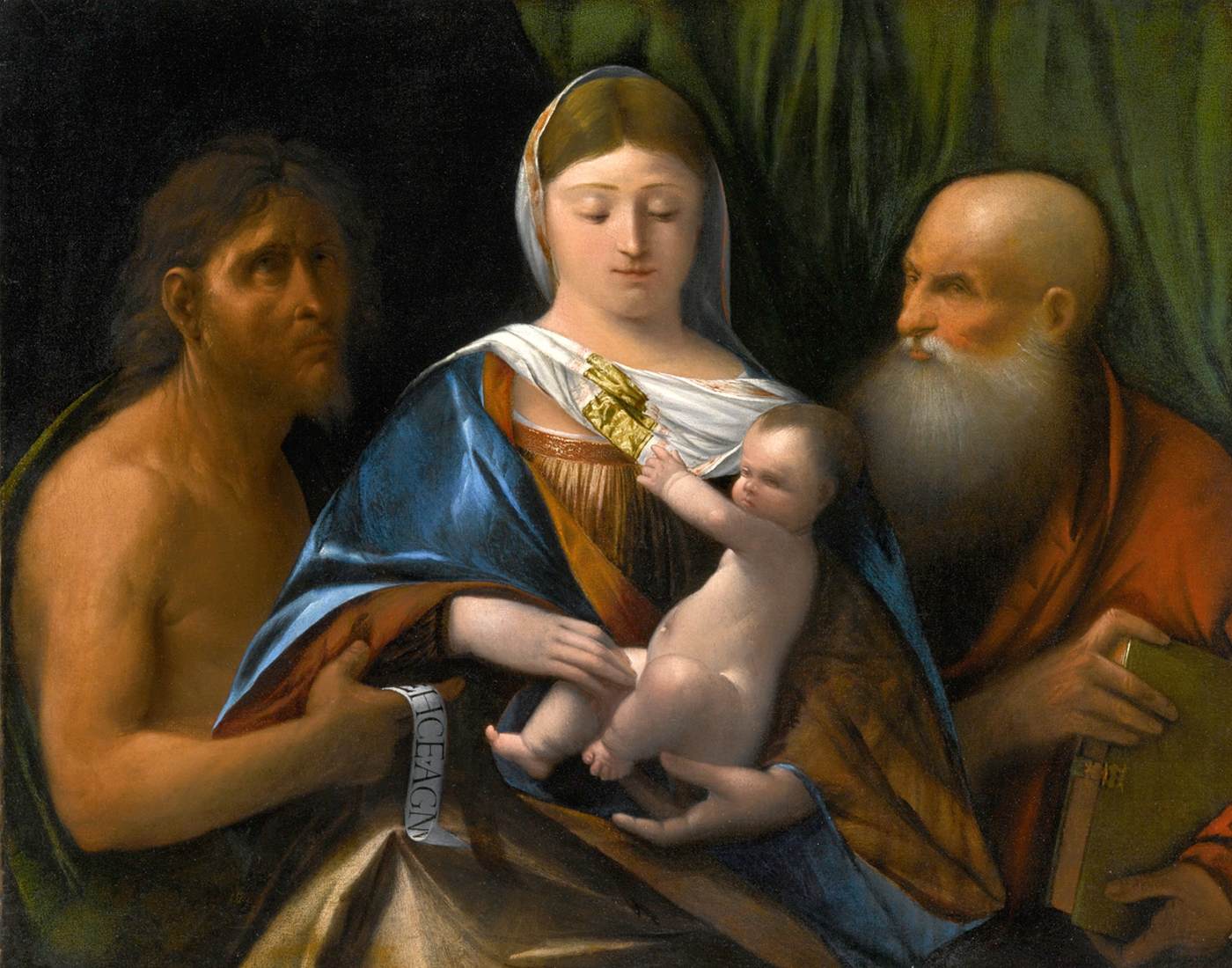 La vierge et l'enfant avec San Juan Bautista et Jerónimo