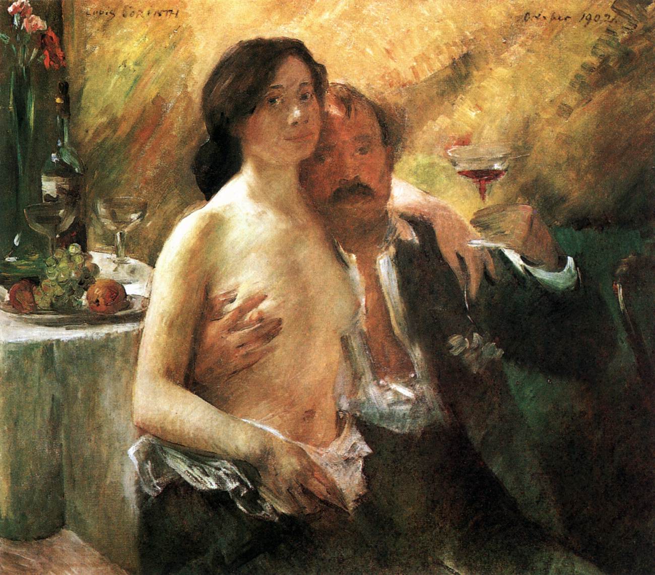 Self-portrait with his Wife and a Champion's Cup