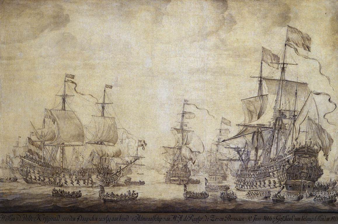 The Council of War aboard De Zeven Provincien', the Flagship of Michiel Adriaensz de Ruyter, June 10, 1666