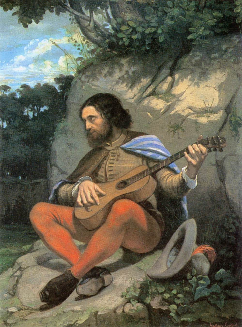 Young man in a landscape (El Guitararrero)