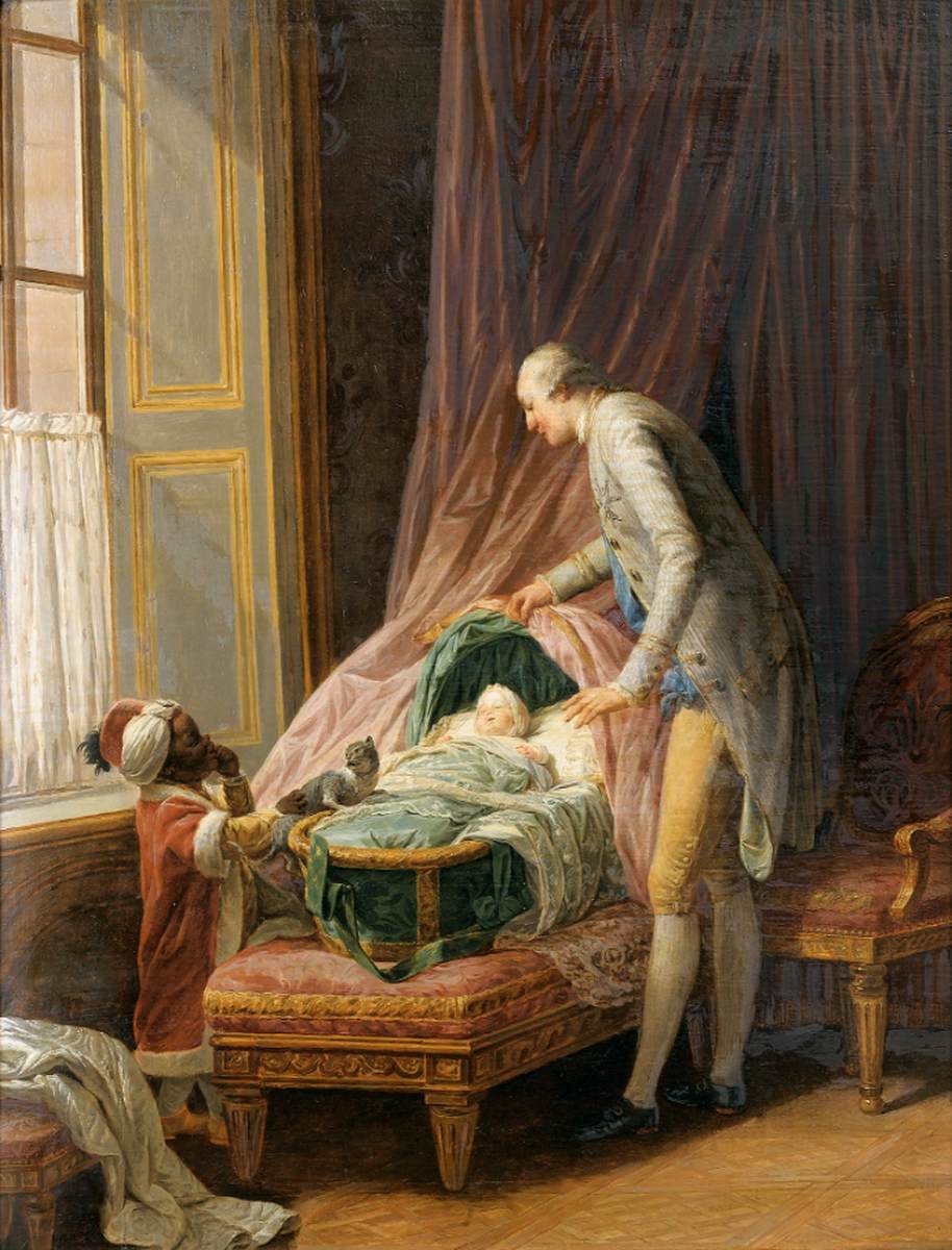 Louis-Felipe, duc de Valois, dans le berceau