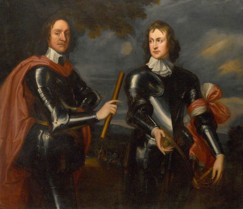 Double portrait d'Oliver Cromwell et du général Juan Lambert