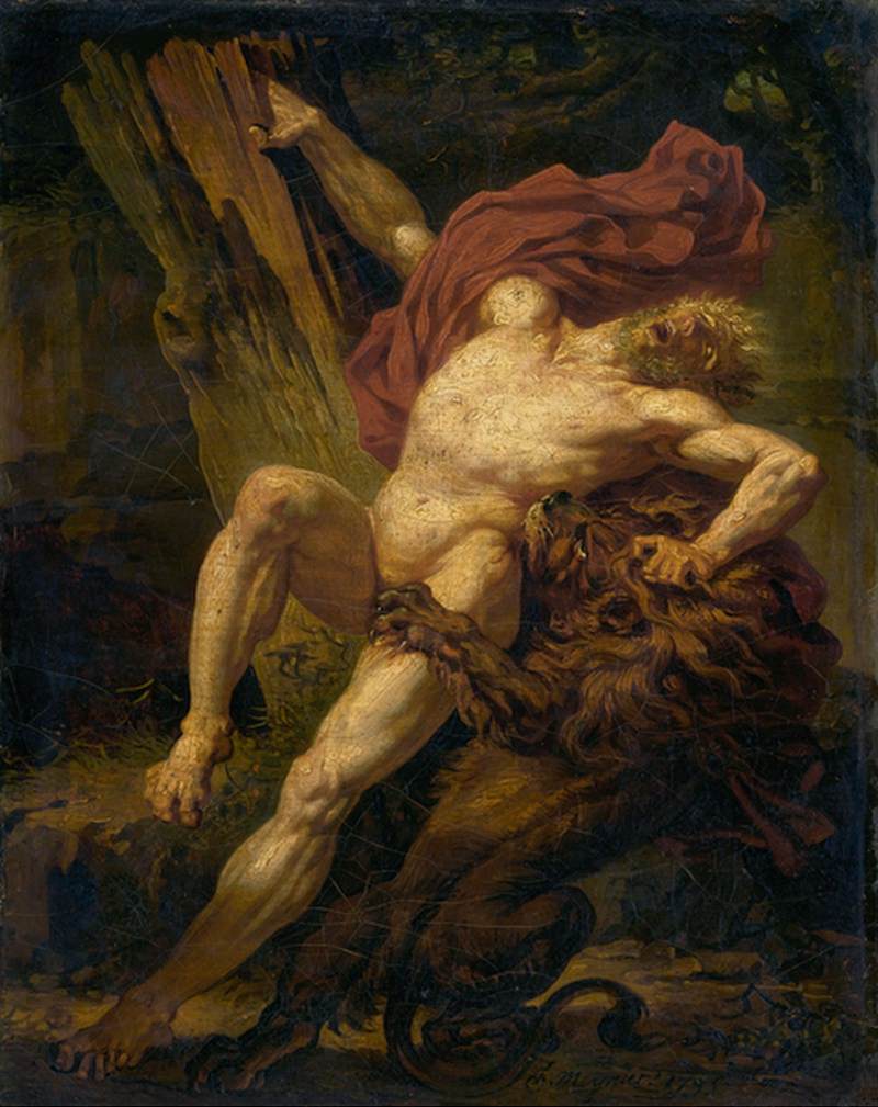 Milo de Croton attaqué par un lion