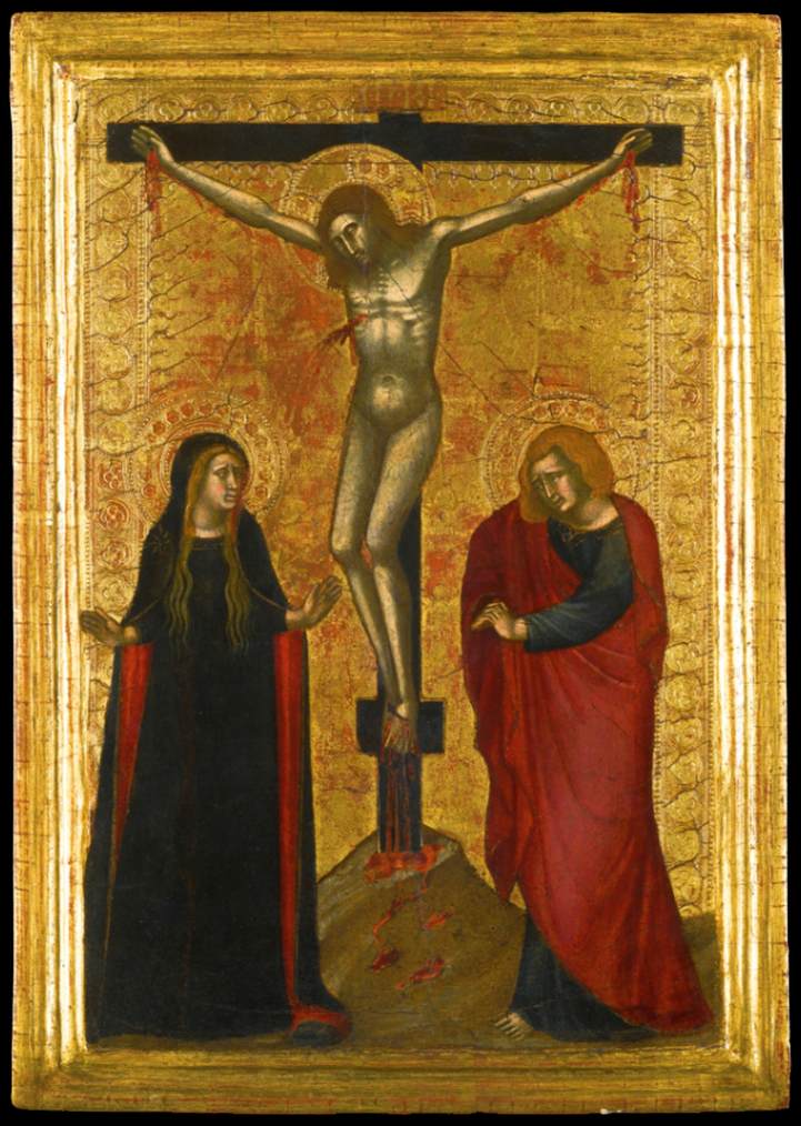 La Crucifixión con La Virgen María y San Juan El Evangelista