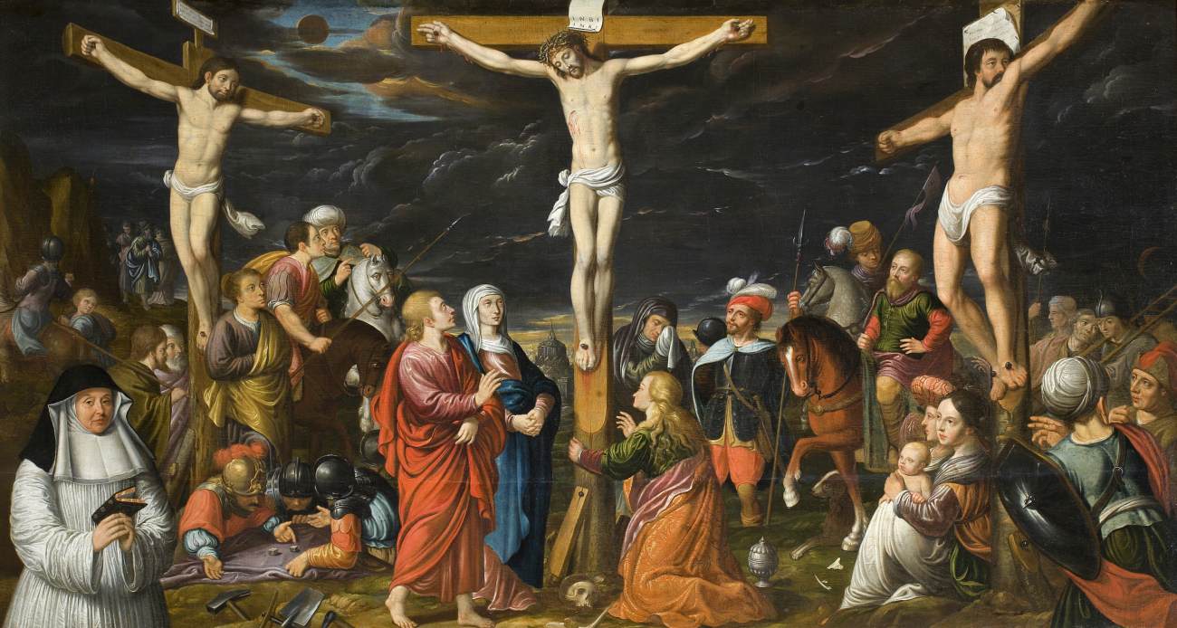 Crucifixion avec un donateur