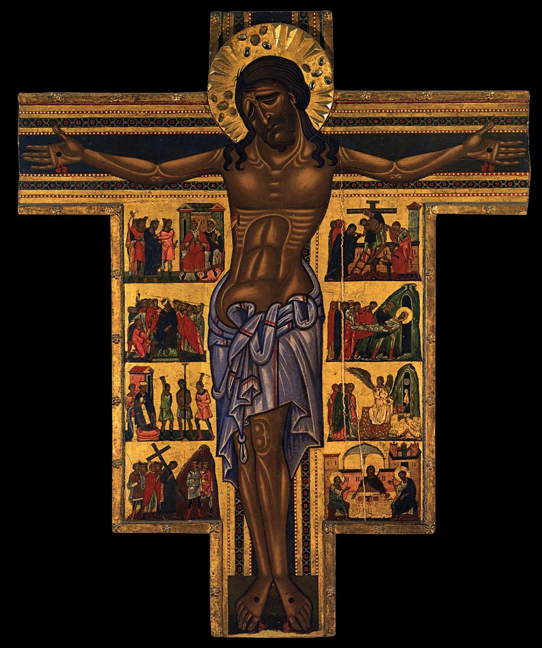 Crucifix avec scènes du Calvaire