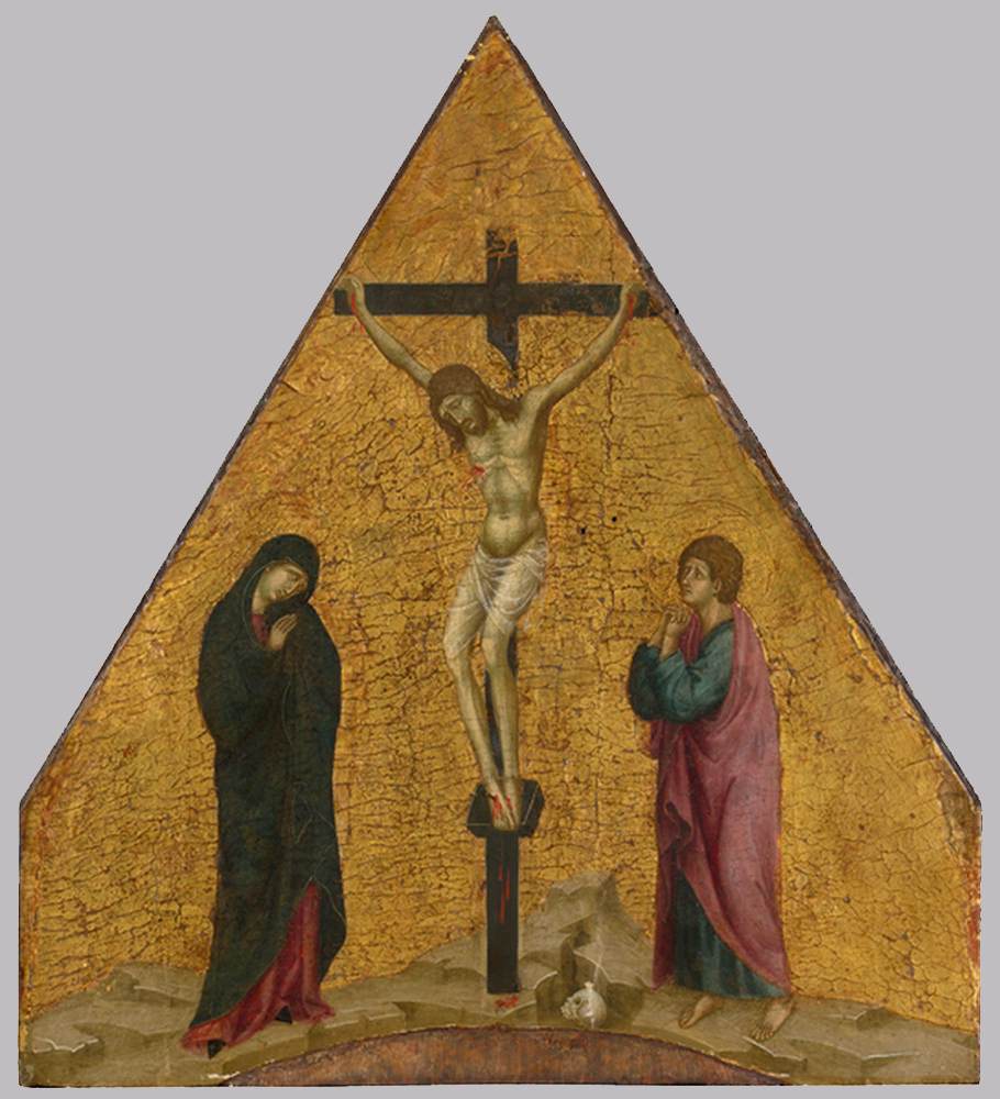 La crucifixion avec le Virgen et San Juan l'évangéliste