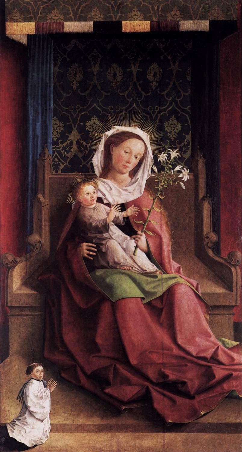 Darmstadt Altarpiece: Madonna and Child Enthroned