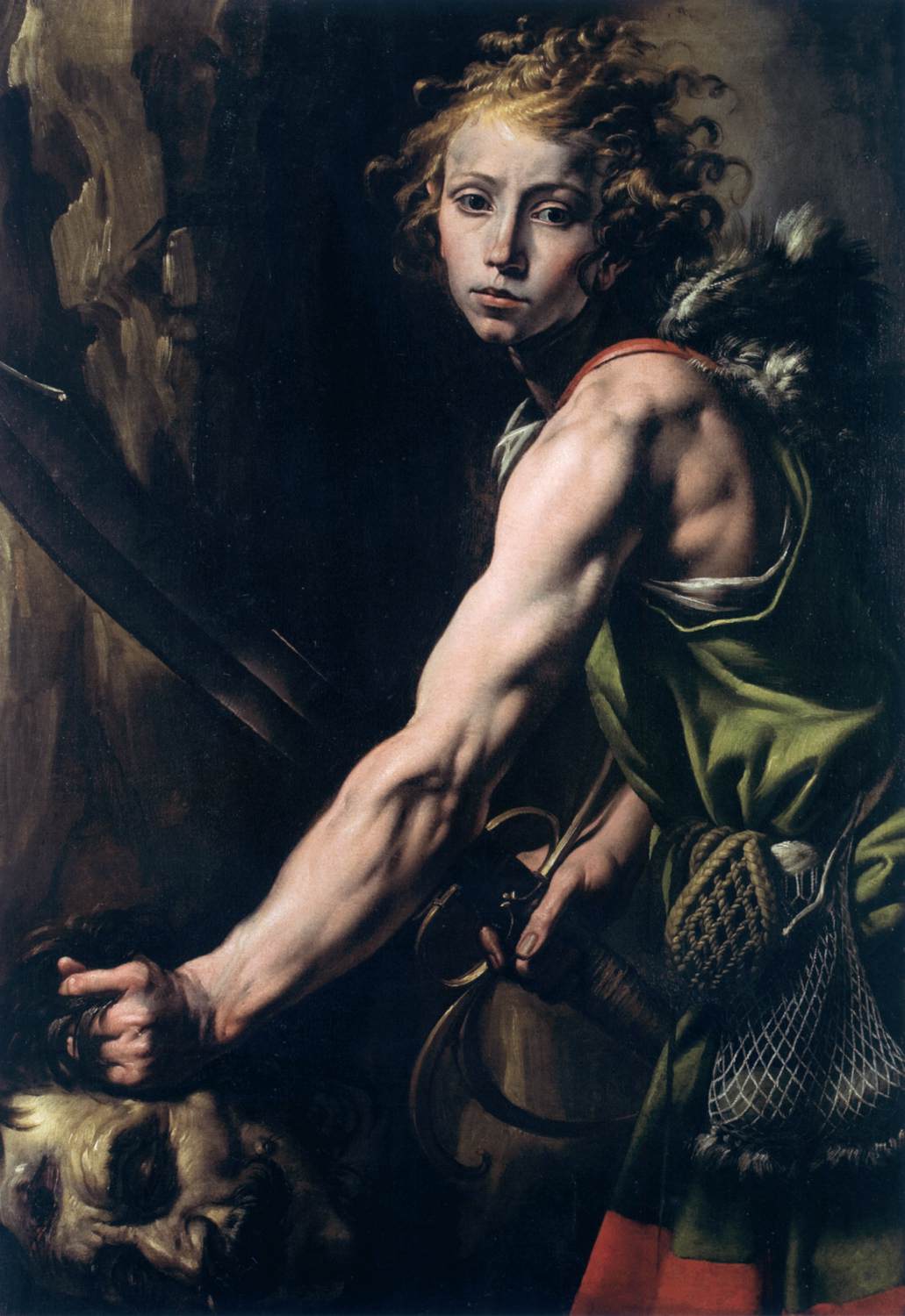 David met Goliath's hoofd