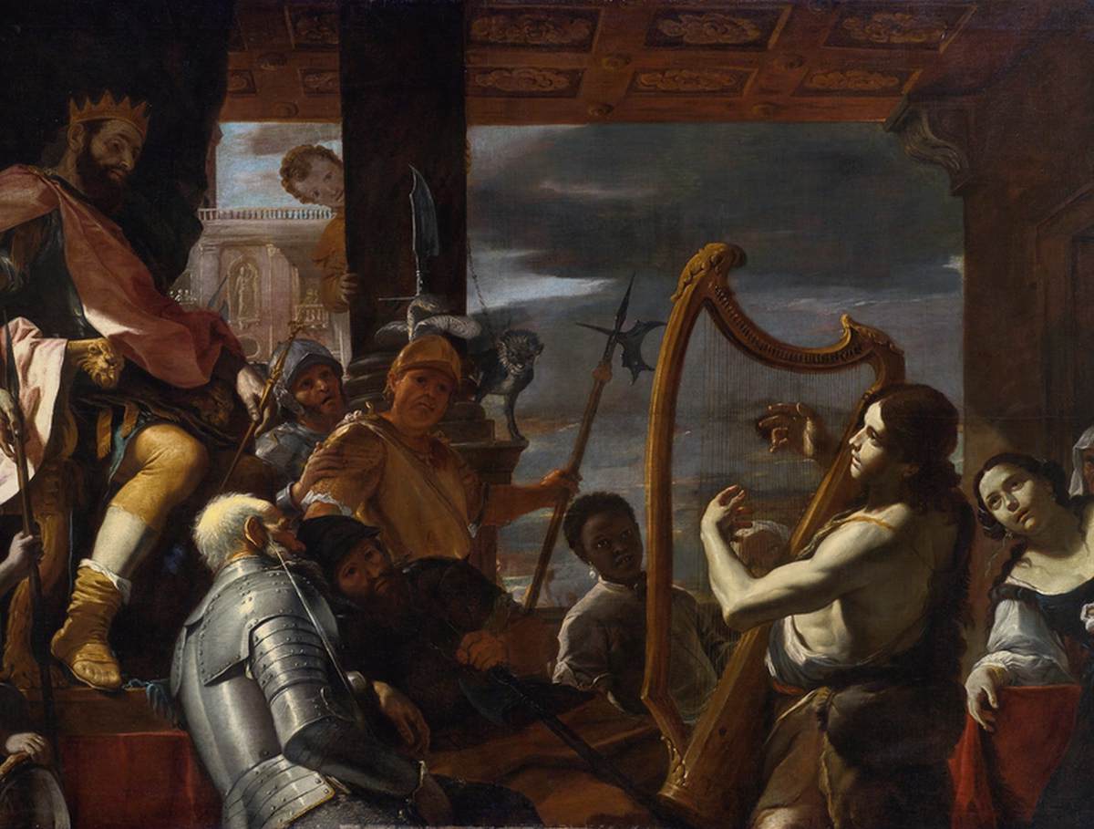 David Playing the Harp Before Saul