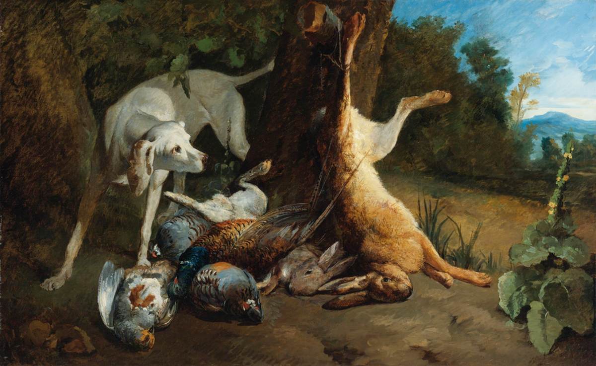 A Hound with Game Carcass in a Landscape