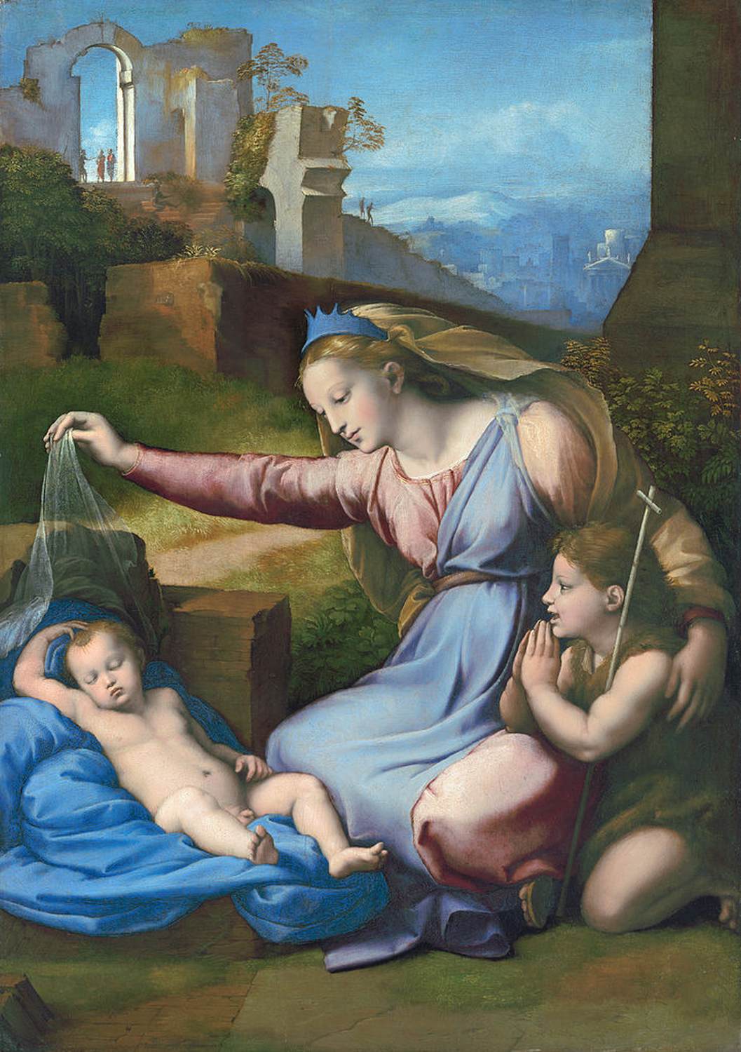 La vierge avec le diadème bleu