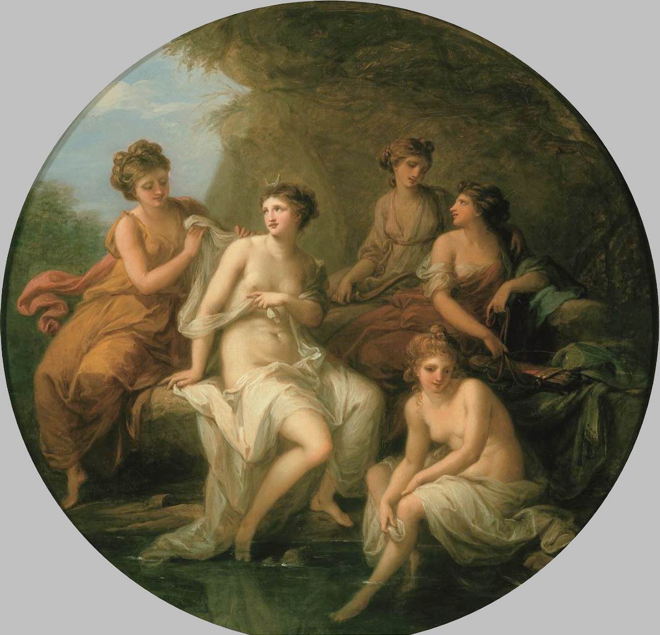 Diana und ihre Nymphen baden