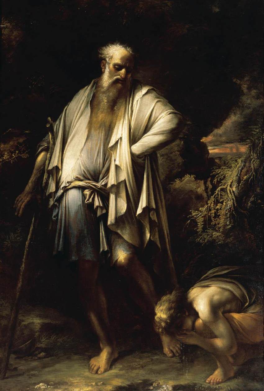 Diogenes rzucając kubek