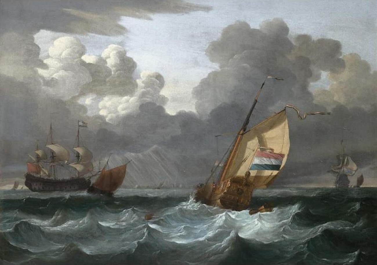 Niederländische Yacht und andere Schiffe