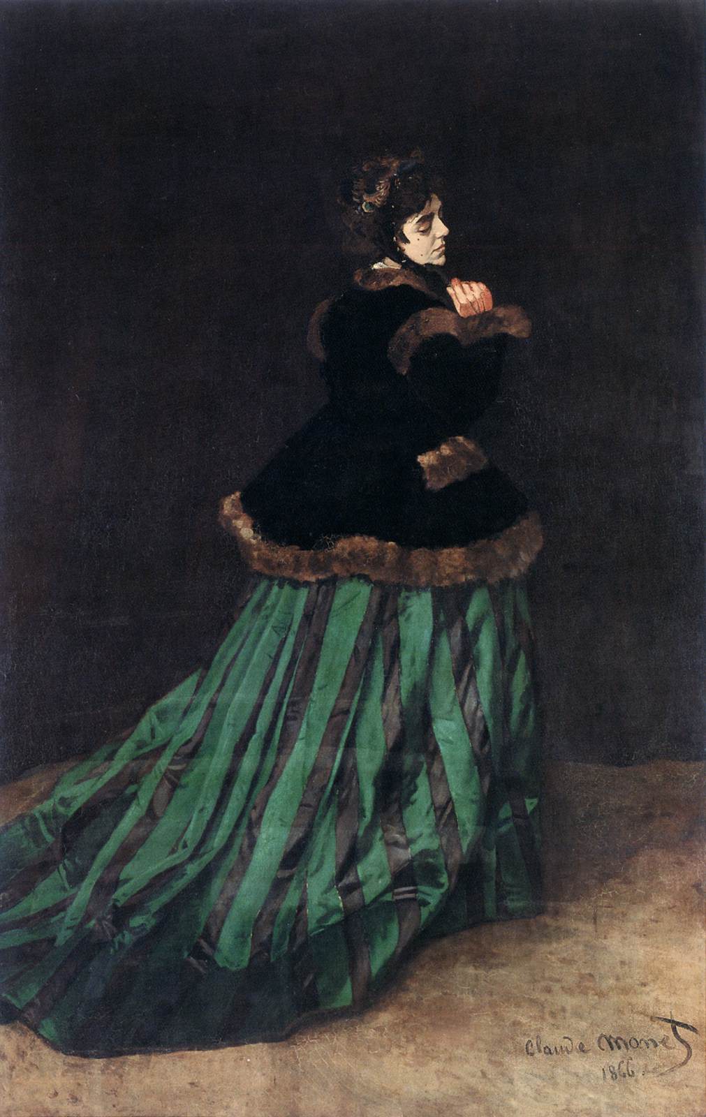 Camille (donna con abito verde)