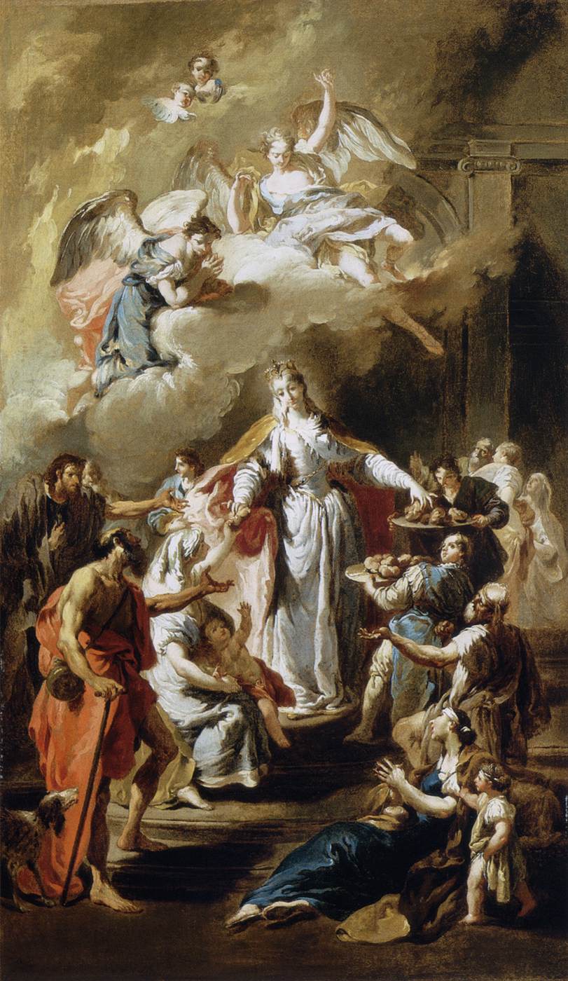 Saint Elizabeth Distributing Alms