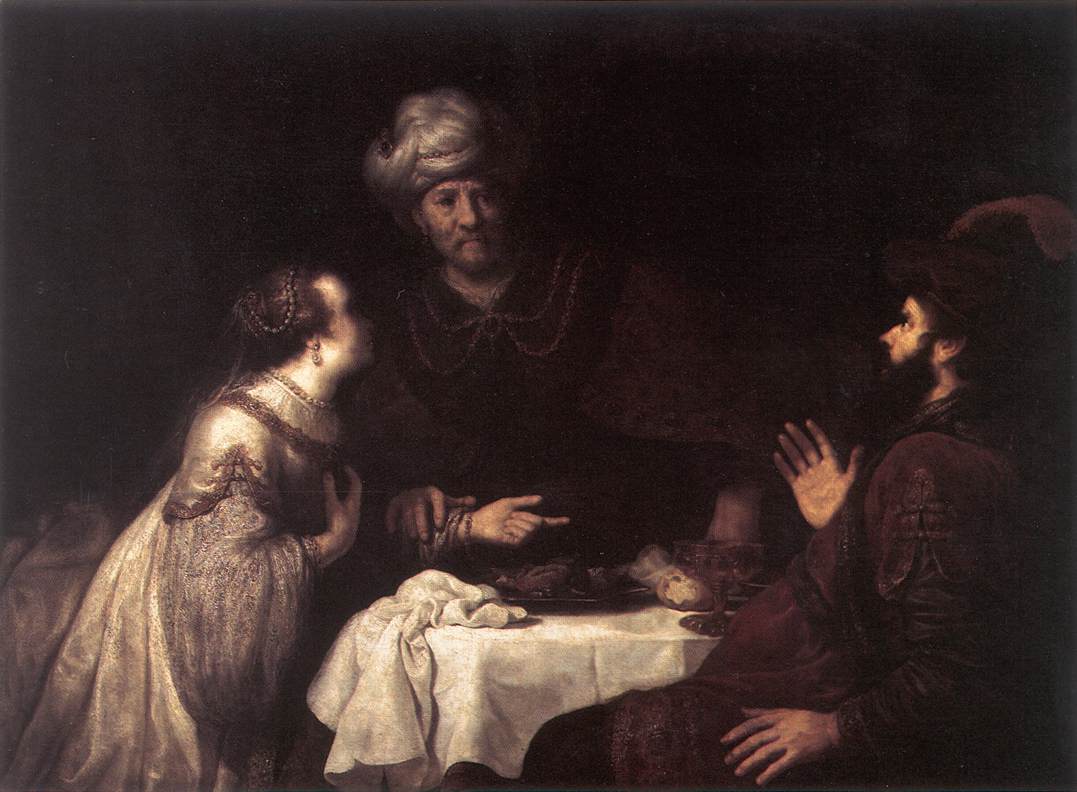 Ester og Amán før Asuero
